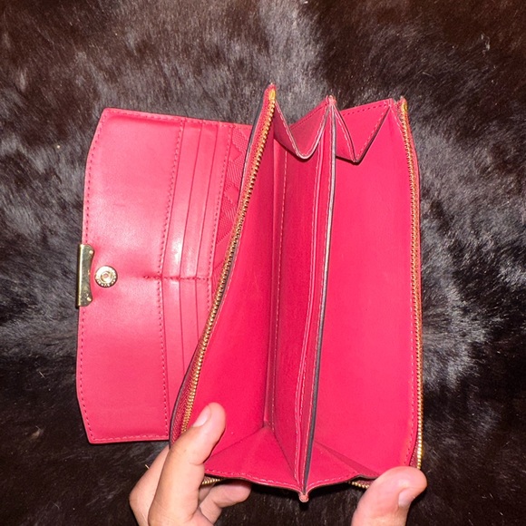 Red Burberry Long Wallet - Picture 3 of 3